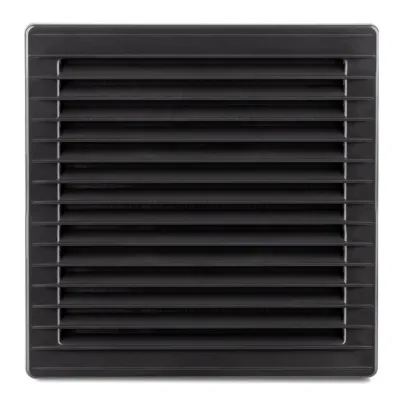 Grilă ventilație pătrată din ABS, cu plasă 170x170 Ø100 antracit