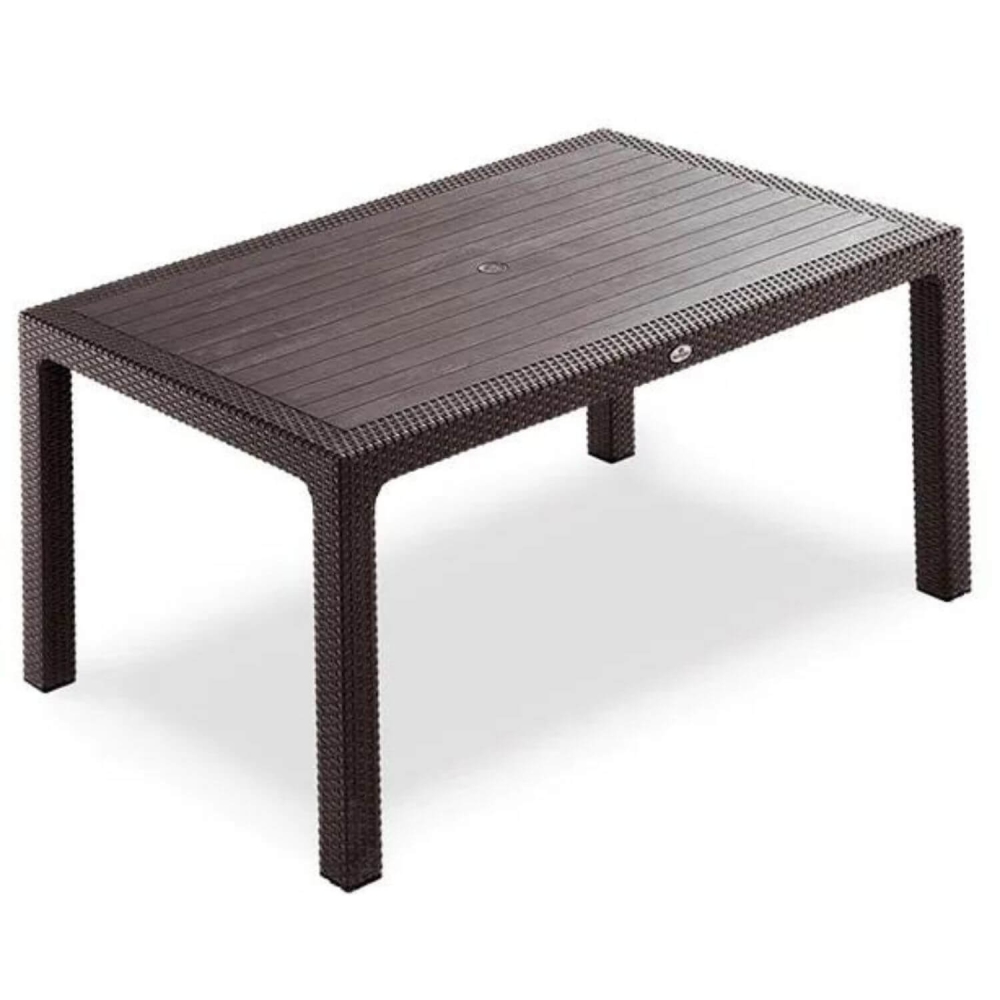 MASĂ RATTAN 150X90, FĂRĂ STICLĂ, MARO
