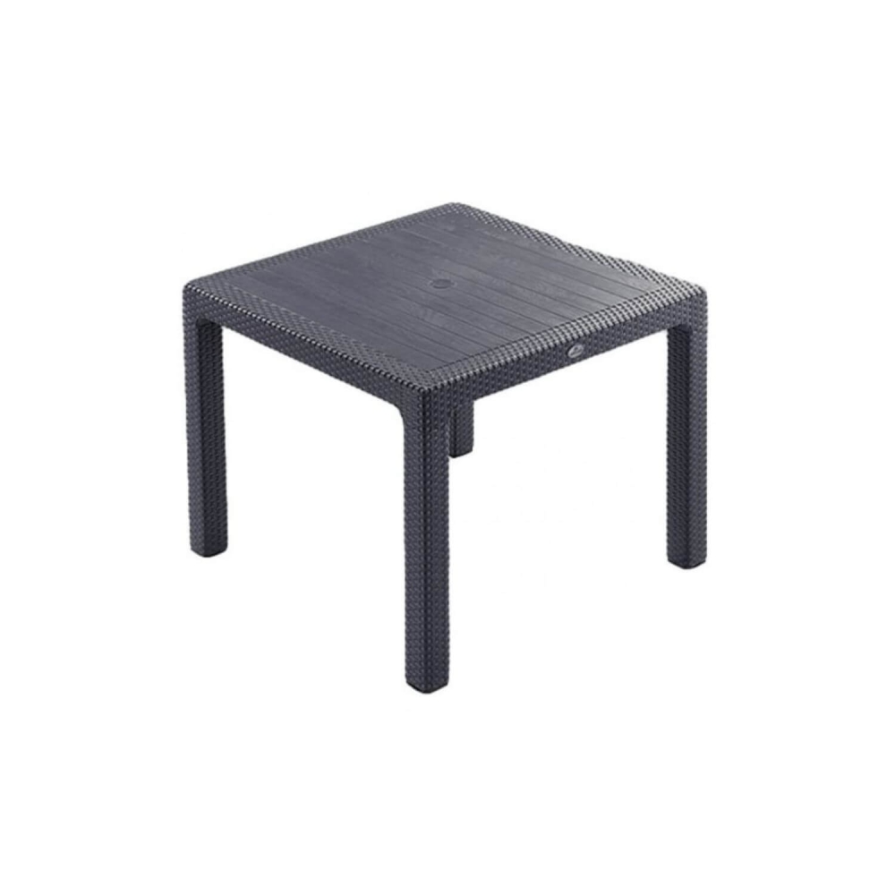 MASĂ RATTAN 90X90, FĂRĂ STICLĂ, ANTRACIT