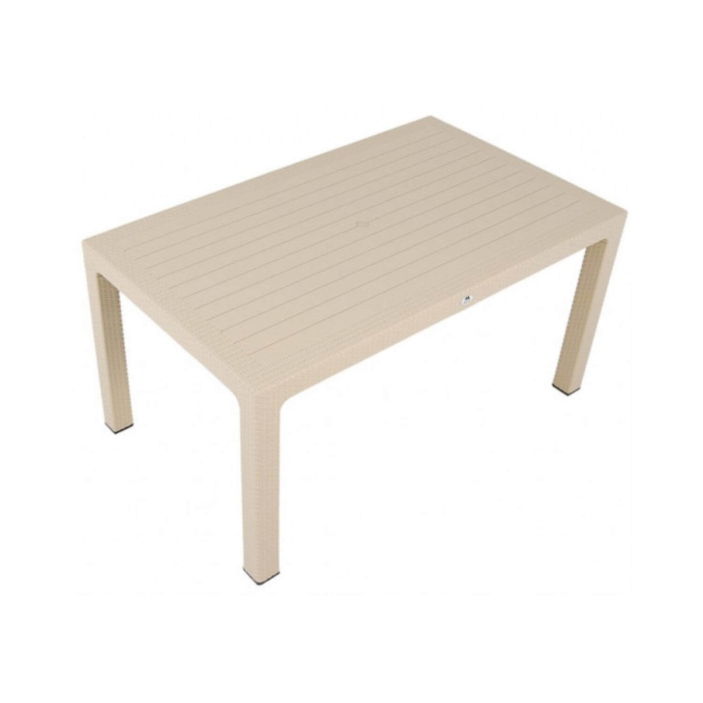 MASĂ RATTAN 120X70, FĂRĂ STICLĂ, BEJ