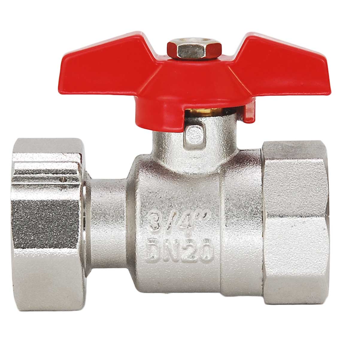 Robinet bilă cu semiolandez HYDRO-S, FF, fluture - 1"x1"