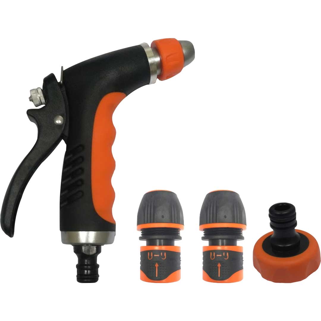 Set: pistol metalic cu 2 funcții + cuple Premium