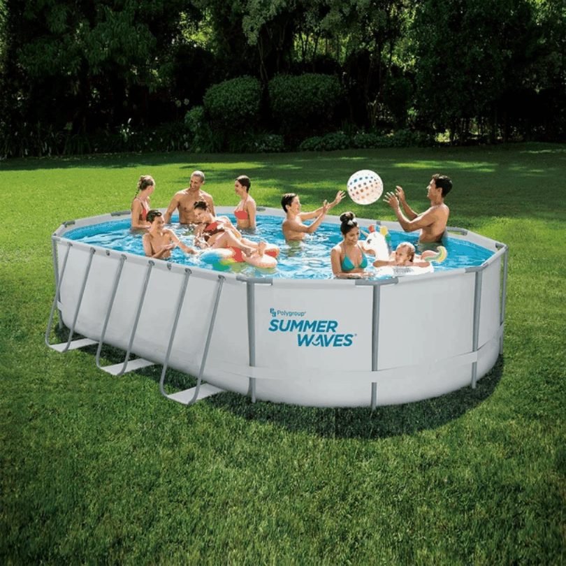 Piscină ovală cu cadru metalic și pompă de filtrare inclusă 610x366x122