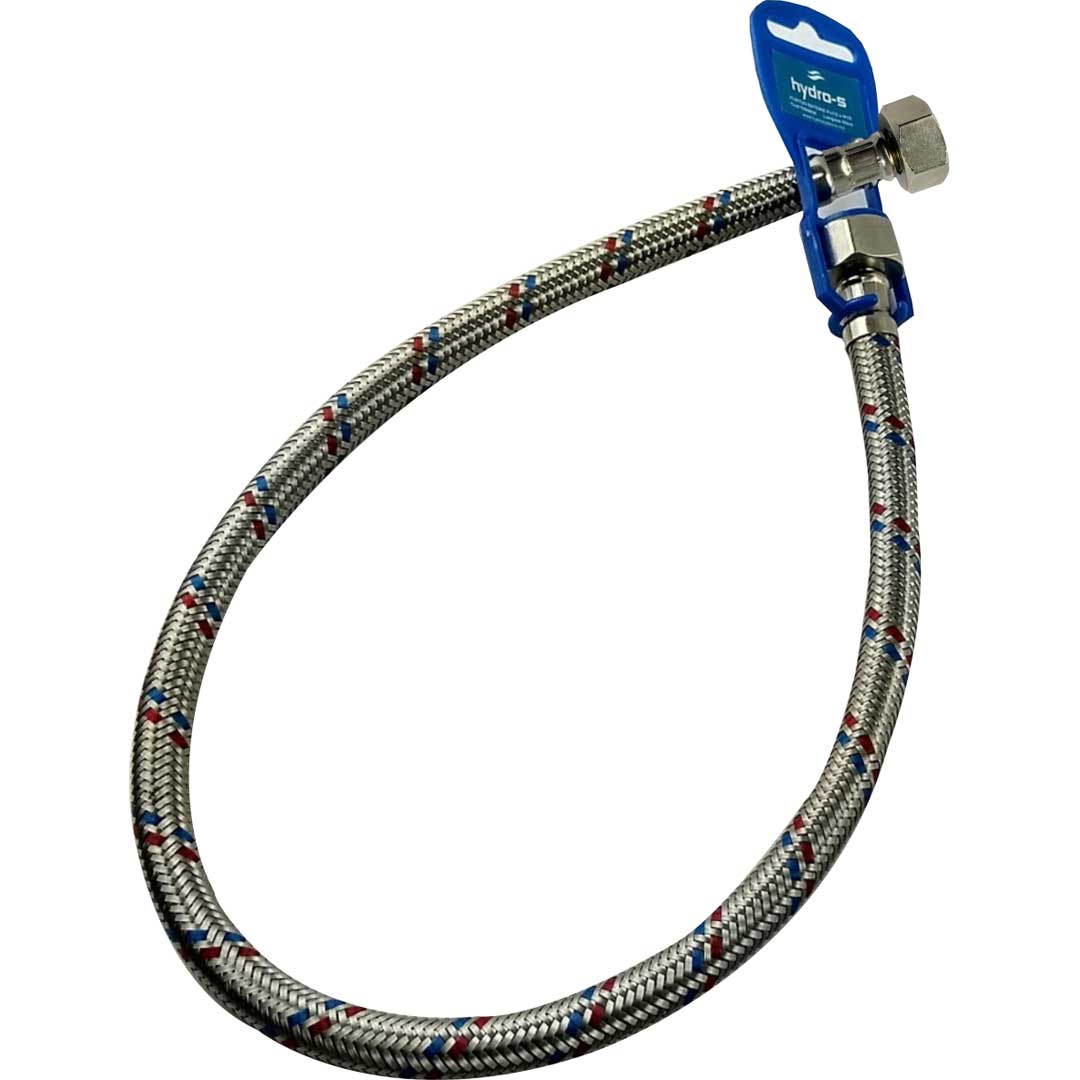 Furtun flexibil din INOX, apă, FF 1/2"x1/2" 200 mm