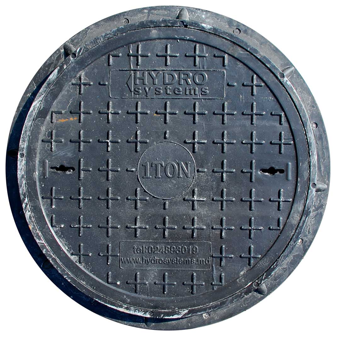 Capac canalizare plastic, DN700, 10t - GRI