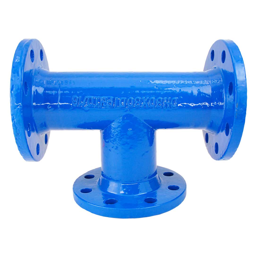 Teu fontă epoxy cu flanșe EGAL - 100x100