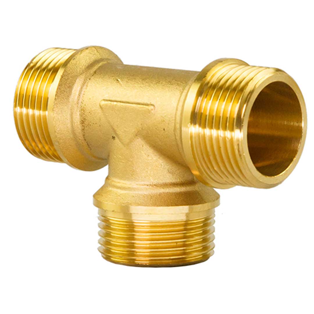 Teu din alamă egal MMM - 3/4"
