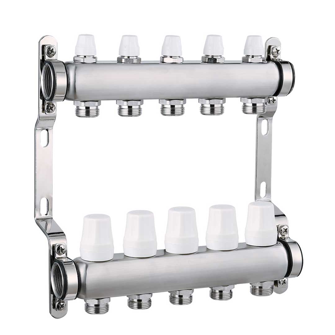 Colector complet din INOX, HYDRO-S - 10 căi - 1"x3/4"