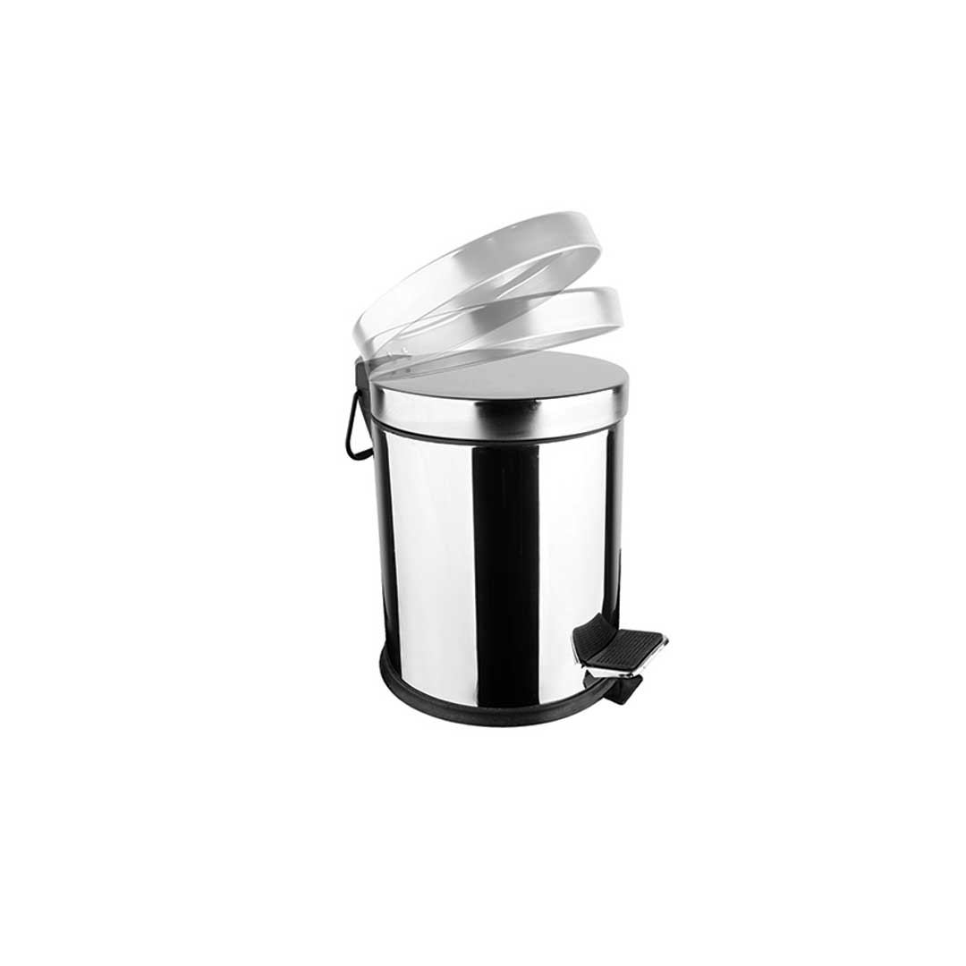 Coș de gunoi din INOX cu pedală și închidere lentă - 8 L