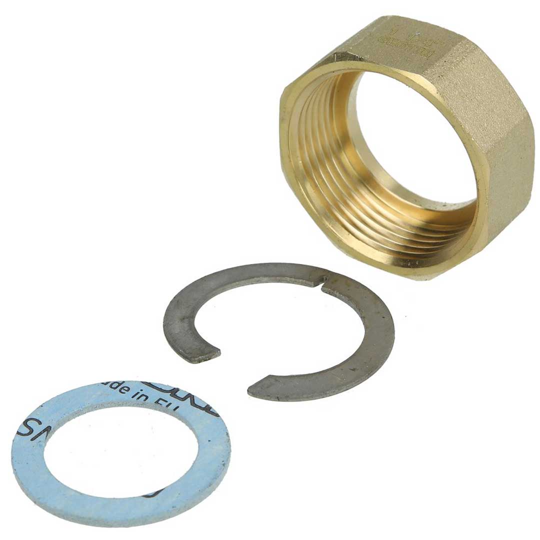 Set conectare pentru tub flexibil INOX dn 16 (piuliță, garnitură, inel)