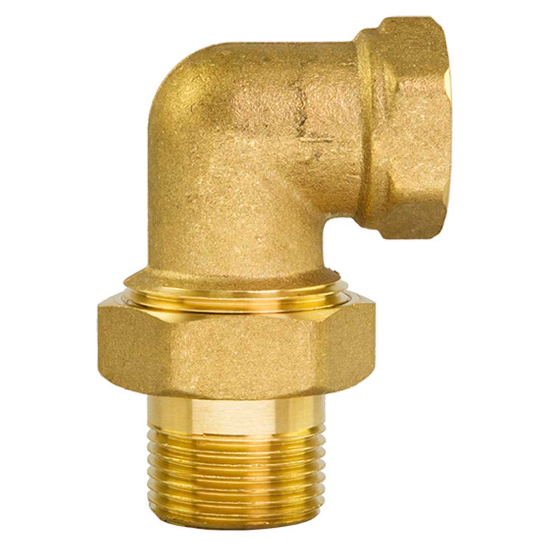 Cot din alamă cu olandez 90° MF - 3/4"