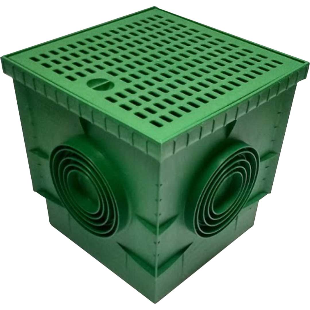 Colector pluvial cu grătar TOP - VERDE - 200x200