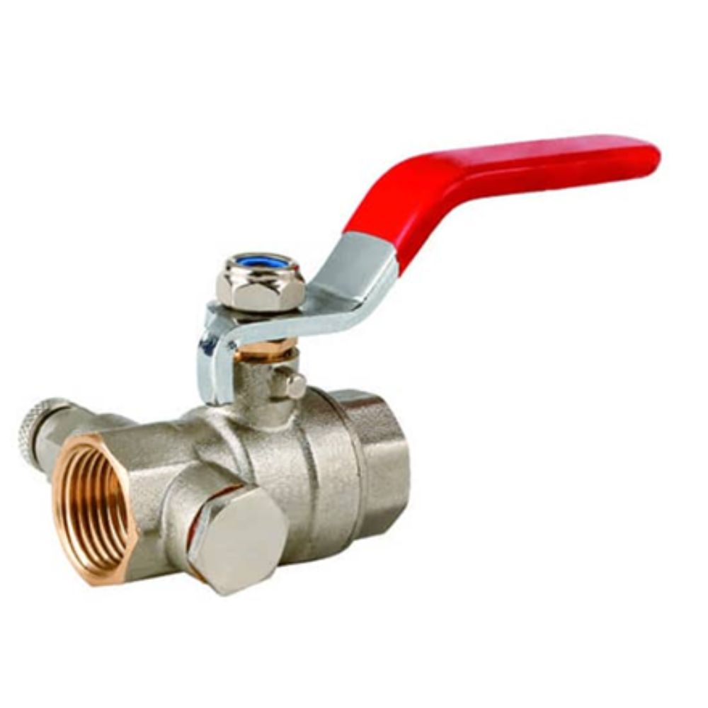 Robinet bilă cu drenaj HYDRO-S, FF, manetă - 1/2"
