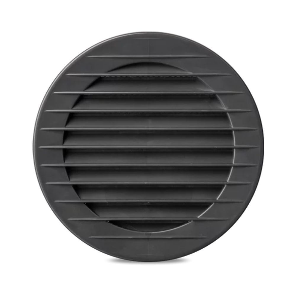 Grilă ventilație rotundă cu plasă, antracit - 100 x 128