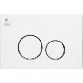 Placă acționare pneumatică,  005AQ, Albă - 245 mm