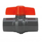 Robinet PVC cu bilă HYDRO-S, FF fluture - 1/2"