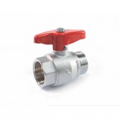 Robinet bilă pasaj total  RASTELLI NOVA, MF, fluture - 1/2"