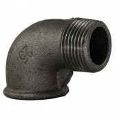 Cot negru 90° MxF - 1"