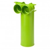 Conector de 90° pentru conectarea a 2 tuburi rotunde cu grila de ventilare rotundă