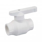 Robinet PPR cu bilă din alamă - ALB - 25x25