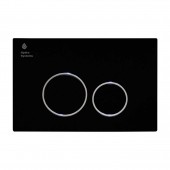 Placă acționare mecanică,  005D, Negru Mat + Cromat - 245 mm