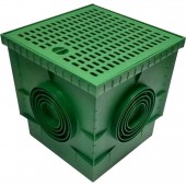 Colector pluvial cu grătar TOP - VERDE - 300x300