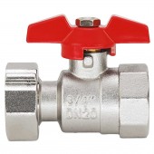 Robinet bilă cu semiolandez  HYDRO-S, FF, fluture - 1/2"x1/2"