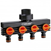 Distribuitor cu 4 căi cu robineți, Claber (pe blister)