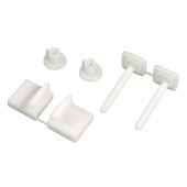 Set fixare capac WC, Alb