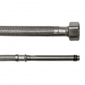 Furtun inox baterie 60cm, M10x1/2" F, extra lung 8cm
