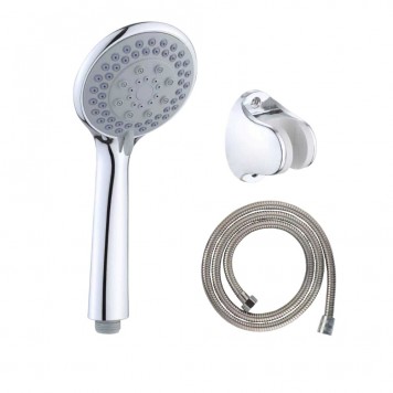 Set pară duș 5 funcții și furtun inox 1,5m, Aquafix - 11, cromat