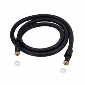 Furtun din INOX pentru duș, 150cm, negru