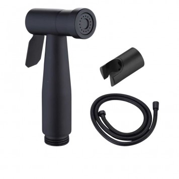 Set duș igienic și furtun 1,2m, inox, Aquafix 24, negru