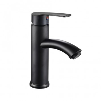 Baterie din inox pentru lavoar, Aquafix - 25, neagră