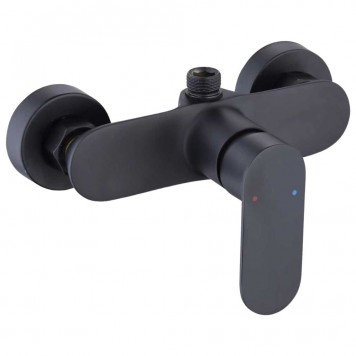 Baterie pentru duș, Aquafix - 802, neagră, alamă