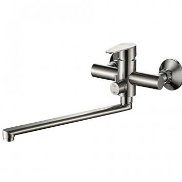 Baterie pentru cadă, pipa lunga, Aquafix - 120, satin, INOX