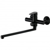 Baterie pentru cadă, pipa lunga, Aquafix - 120, neagră, INOX