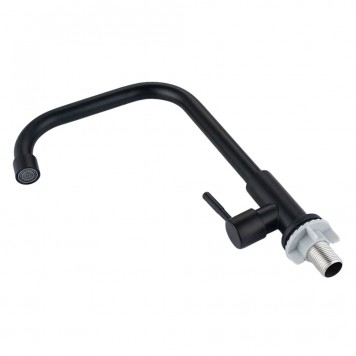 Baterie din inox, apă rece, Aquafix - 808, neagră