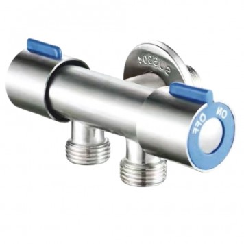 Robinet sub lavoar, dublu 1/2"x1/2"x1/2" INOX, HYDRO-S - 122