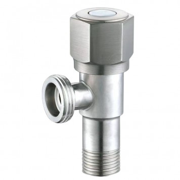 Robinet mașină de spălat, 1/2"x3/4" INOX mâner albastru, HYDRO-S - 111, satin