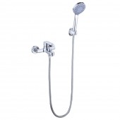 Set baterie cadă cu pară și furtun, Aquafix - 602, crom