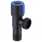 Robinet mașină de spălat, 1/2"x3/4" INOX mâner albastru, HYDRO-S - 512, negru