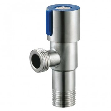 Robinet sub lavoar, 1/2"x1/2" INOX mâner albastru, HYDRO-S - 047