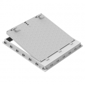 Capac canalizare pătrat din PP cu mâner balama si lacăt, gri, 900x1000x2 t Capac canalizare pătrat din PP cu mâner balama si lacăt, gri, 900x1000x2 t