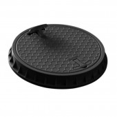 Capac canalizare rotund din PP cu mâner negru 1,3 tone DN500 Capac canalizare rotund din PP cu mâner negru 1,3 tone DN500