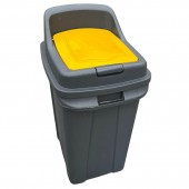 Coș gunoi reciclare cu capac, pentru plastic, 70 L
