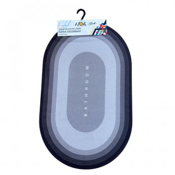 Covoras pentru baie SUPER ABSORBANT, 50x80cm, gri-1