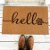 Covoras de intrare HELLO PRINT, 40x60cm, bej