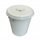 Coș gunoi rotund cu lacăt DUSTBIN, 70 L, Gri