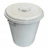 Coș gunoi rotund cu lacăt DUSTBIN, 90 L, Negru